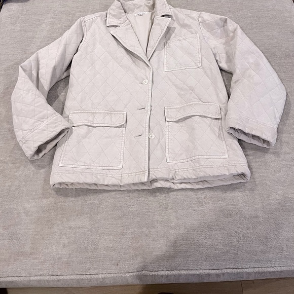 On the Road Cream Color Quilted Jacket size L - Picture 1 of 6